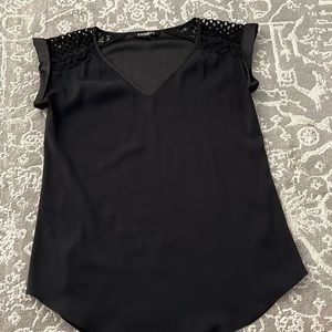Express black blouse with lace sleeves!